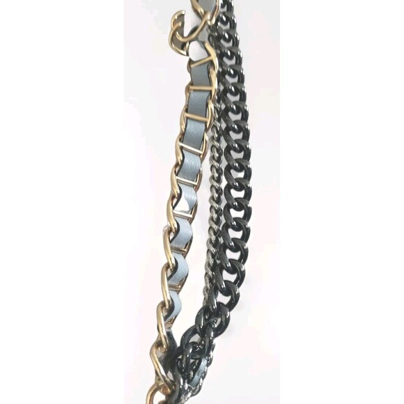 Marc Jacobs Leather Hobo Bag Women's Large Eclipse Blue Mix Metal Dustbag NWT - Picture 4 of 7